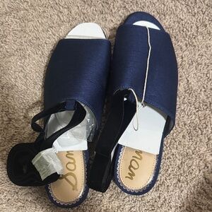 Sam Edelman Theodora “Navy Silk” Women's Sandals, size 7